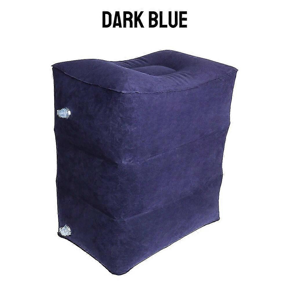 Leg Support Resting Pillow 3 Layers Inflatable PVC Footrest Pillow On Airplane Car Bus Adjustable High Travel Foot Rest Pillows