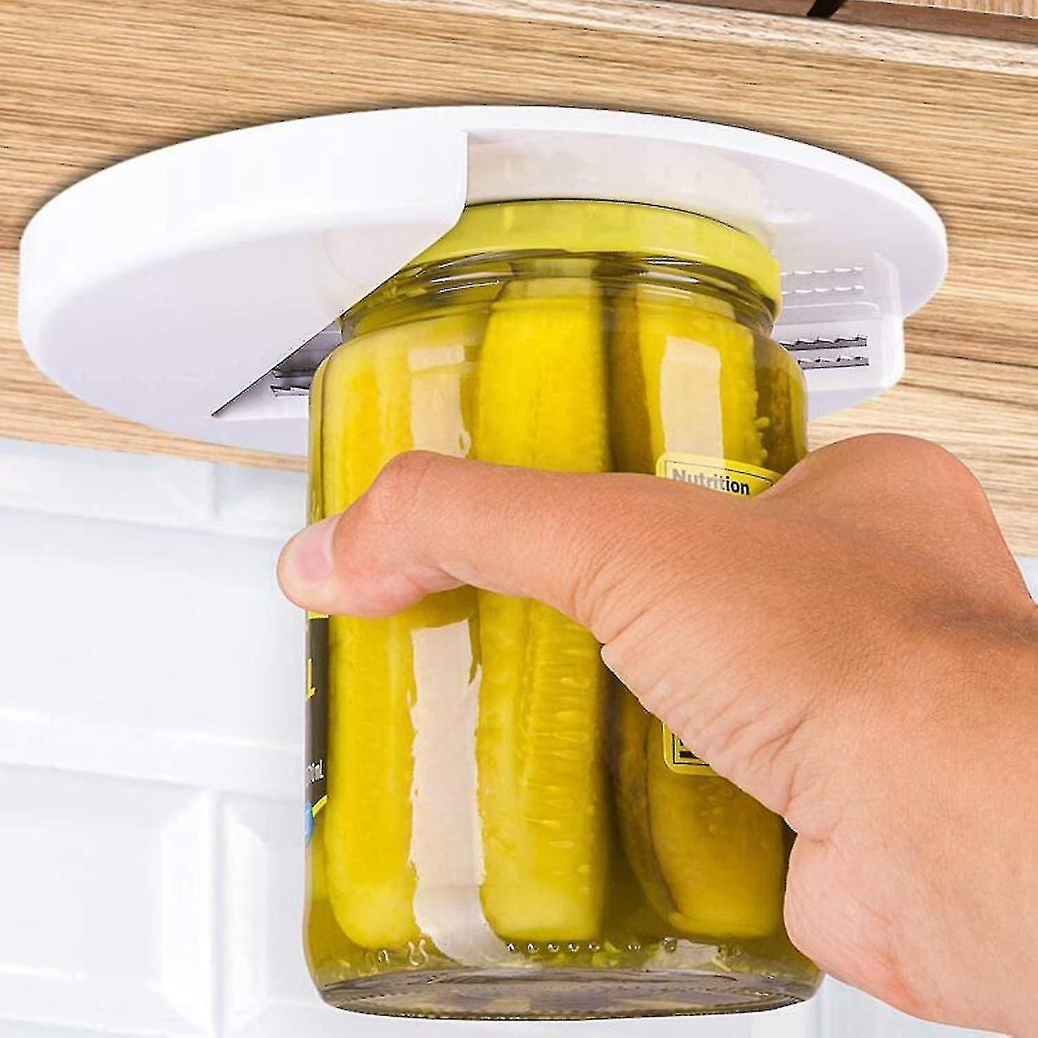 Under Cabinet Jar Opener,under Cabinet Jar Lid & Bottle Opener/opens Any Size/type Of Lid Effortlessly,great For Seniors & Weak Ands Or Arthritic Hand