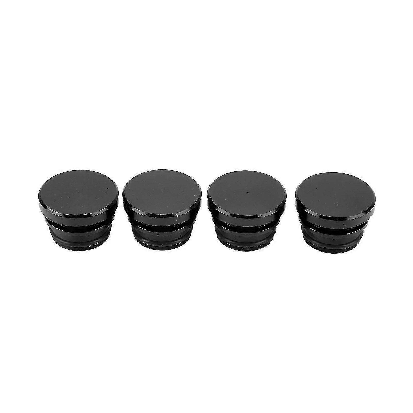 4 stuks sigarettenaansteker stopcontact dop aluminiumlegering stopcontact stofkap voor voertuigen met 12v accessoirestekker zwart