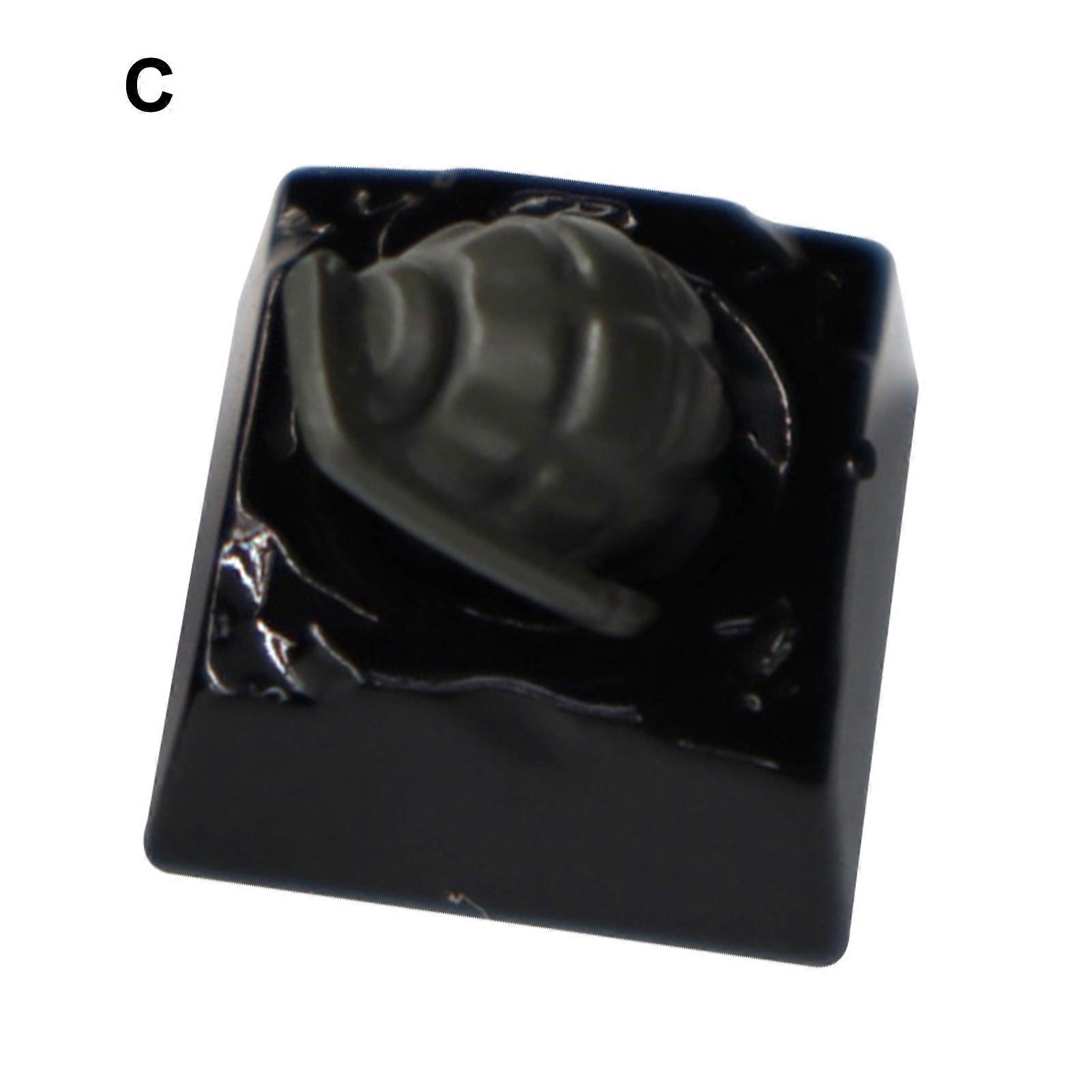 1Pc Key Cap Electroplating Backlight Metal Airdrop Box Helmet E-sports Game Keyboard Keycap for Mechanical Keyboard