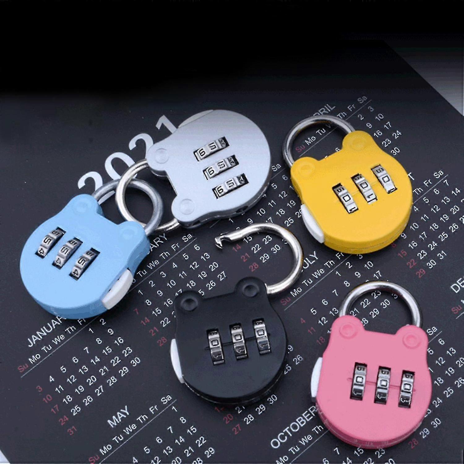 3-digit Travel Combination Lock Zinc Alloy Mini Padlock Backpack Security Lock