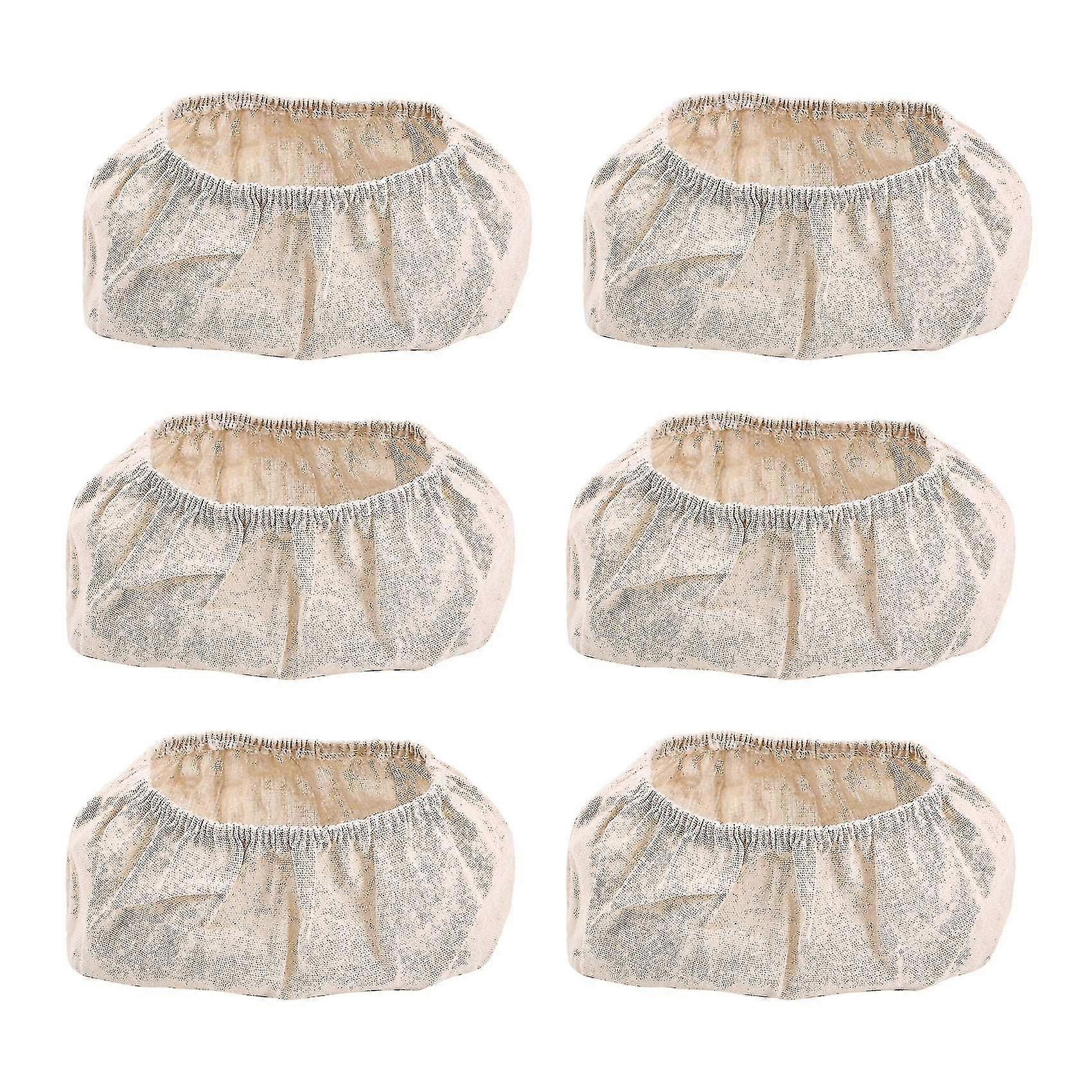 6 Pcs Oval Shape Bread Proofing Basket Cover Natural Rattan Baking Dough Sourdough Proofing Basket C