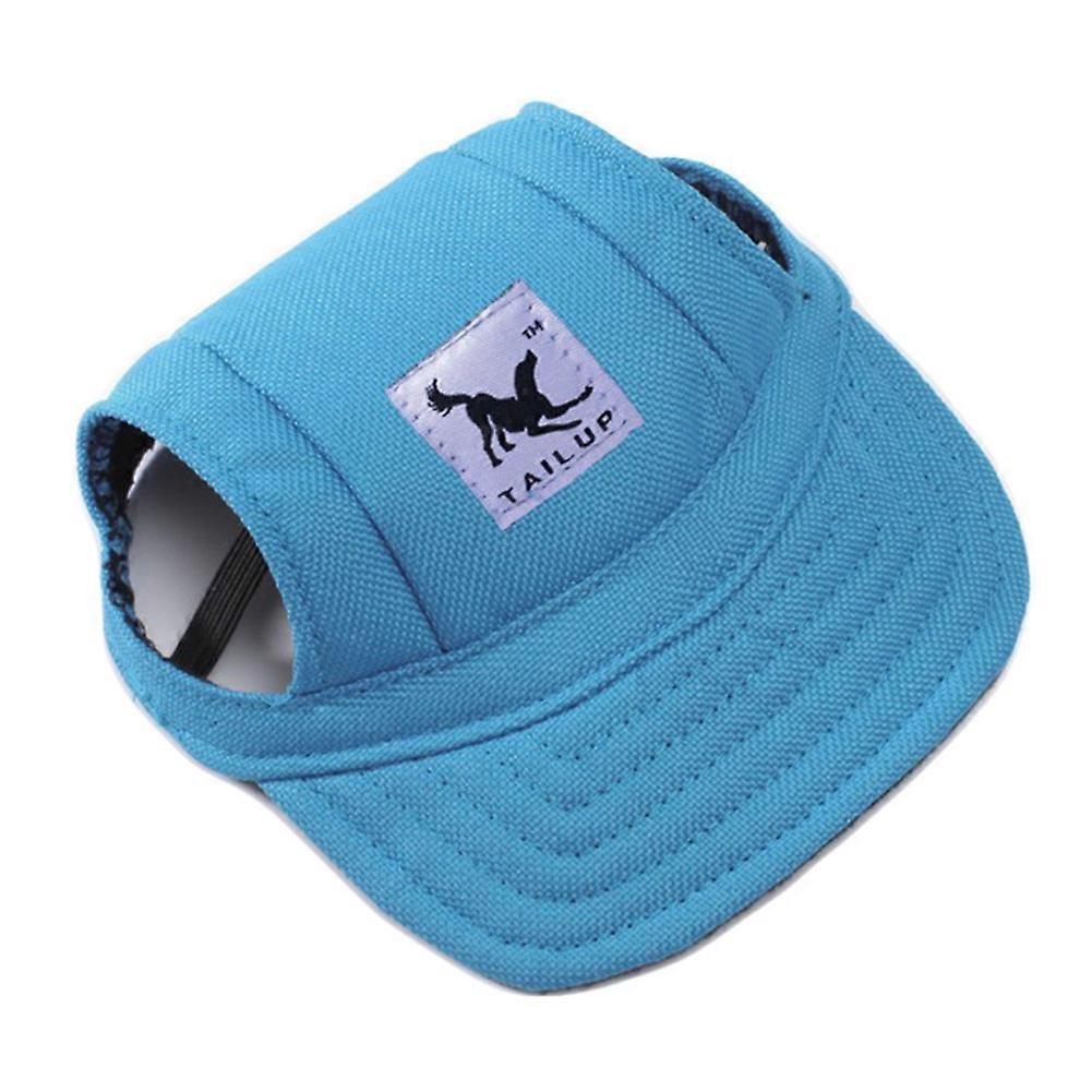 Pet Dog Baseball Cap Adjustable Sun Protection Sport Visor Cap with Ear Holes Chin Strap