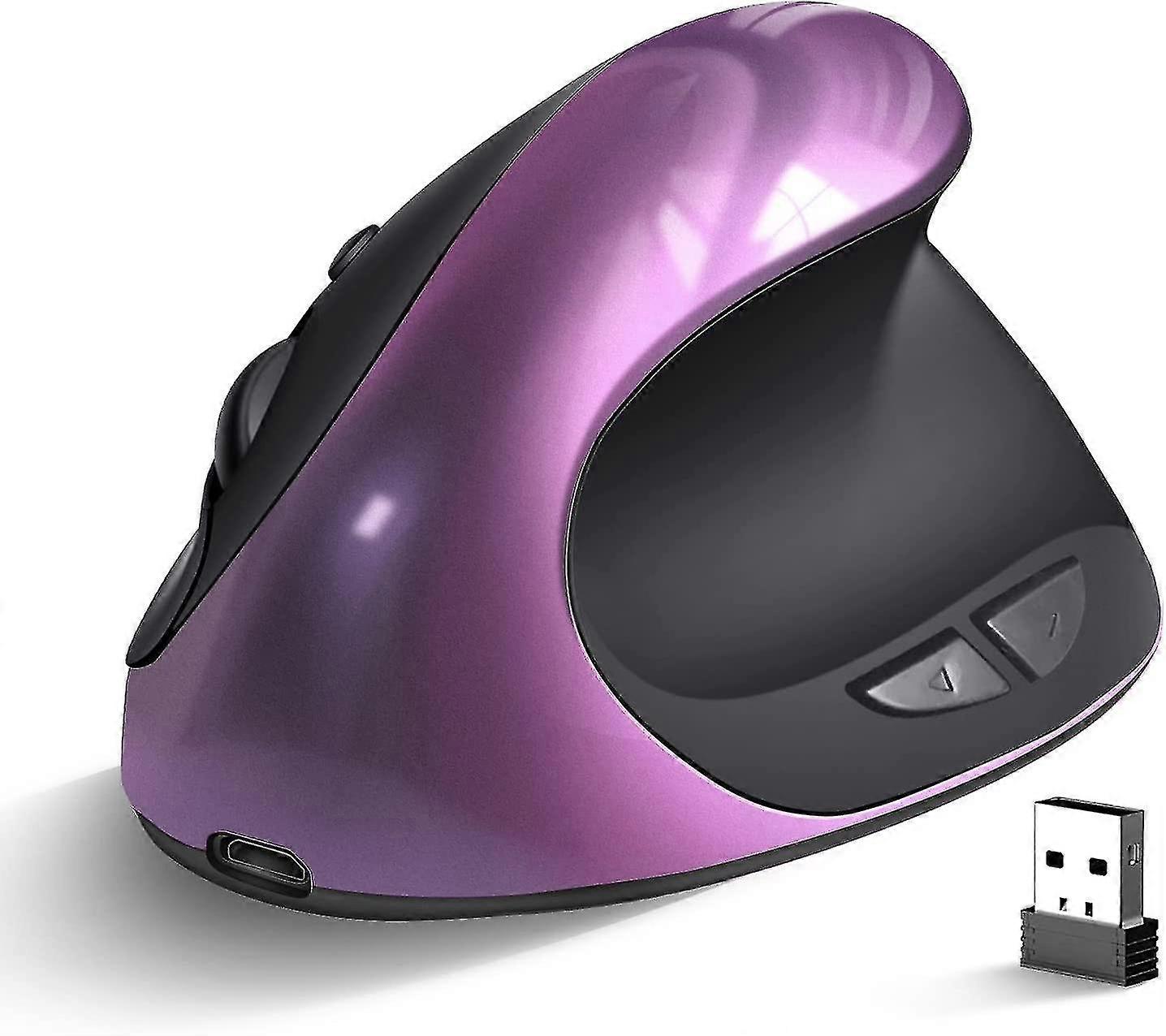 Ergonomic Wireless Mouse, Rechargeable Vertical Mouse Right Hand Small Mouse Adjustable 800/1200/160