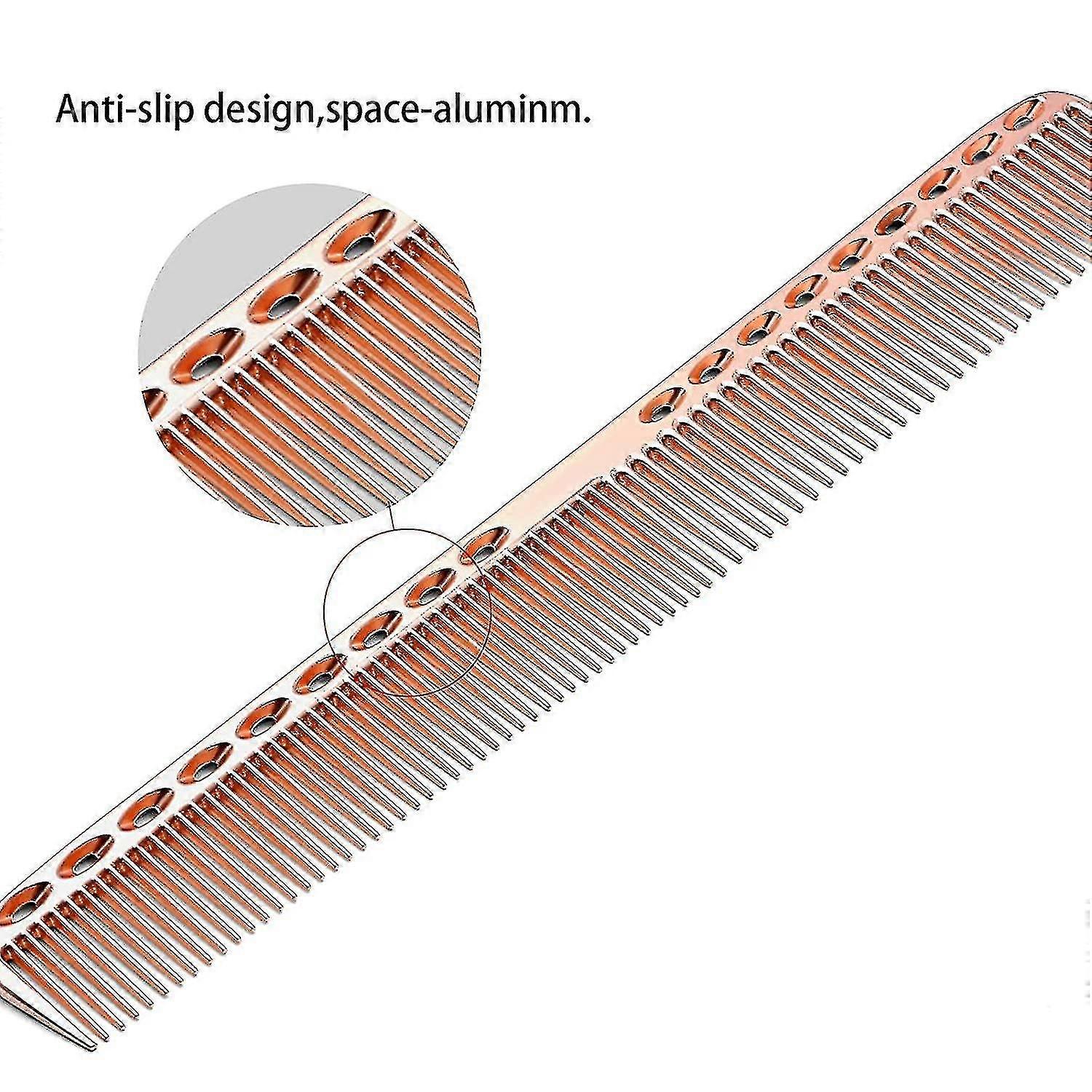 4 typy Kovový hrebeň Holič Dressing Comb