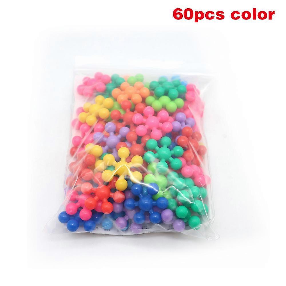 60pcs Classic Building Blocks Macaron Color Plum Brick Interconnect Toys Compatible with All Major Brands for Children 3+ Ages