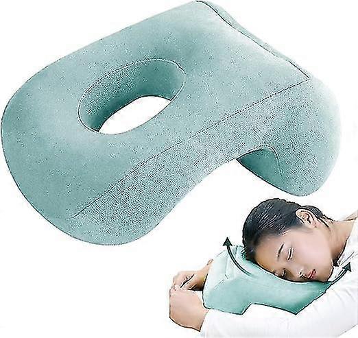 Face Down Pillow | Comfortable Soft Sleeping Pillow With Arm Hole, Donut Face Pillow Massage Head Cradle Facedown Desk Neck Support Pillow For Napping