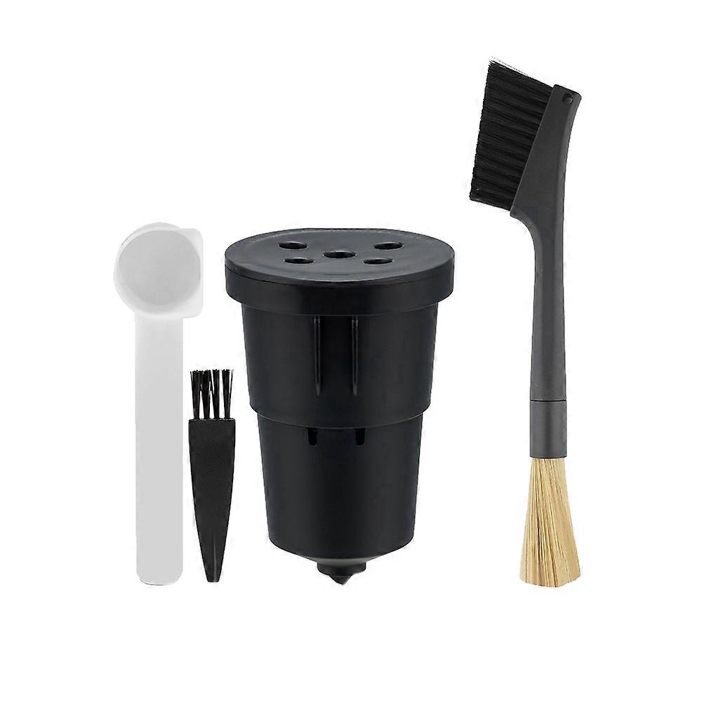 Refillable Coffee Filter Cup with Espresso Coffee Brush Reusable Coffee Pod Filled Capsule for 1.0