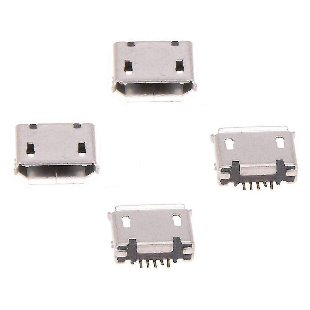 10 יח 'שקע נקבה מסוג USB 180 מעלות 5 פינים שקע הלחמה Smd