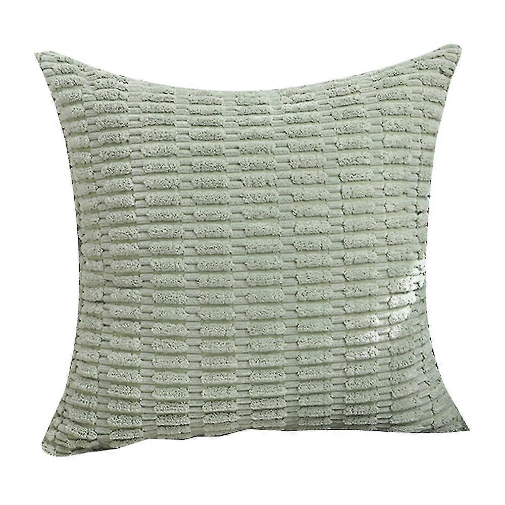 Throw Pillow Covers, Plush 45x45cm, Corn Kernel Pattern Square Soft Cushion Covers,Light green