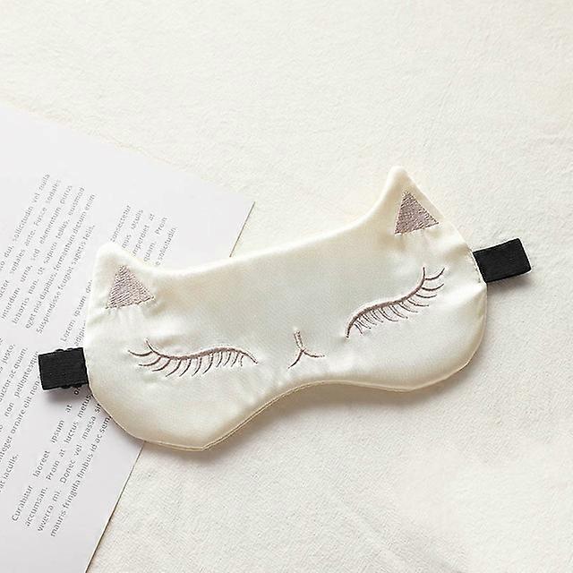 2pcs  Cat Face Imitation Silk Eye Patch Shading Sleep Adjustable Eye Patch