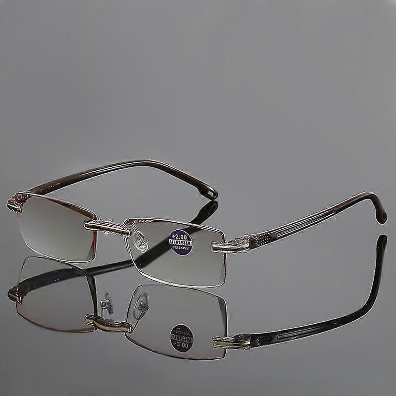 نظارات قراءة نصف إطار معدني HDD Tr90 نظارات بعيدة النظر رجال الأعمال