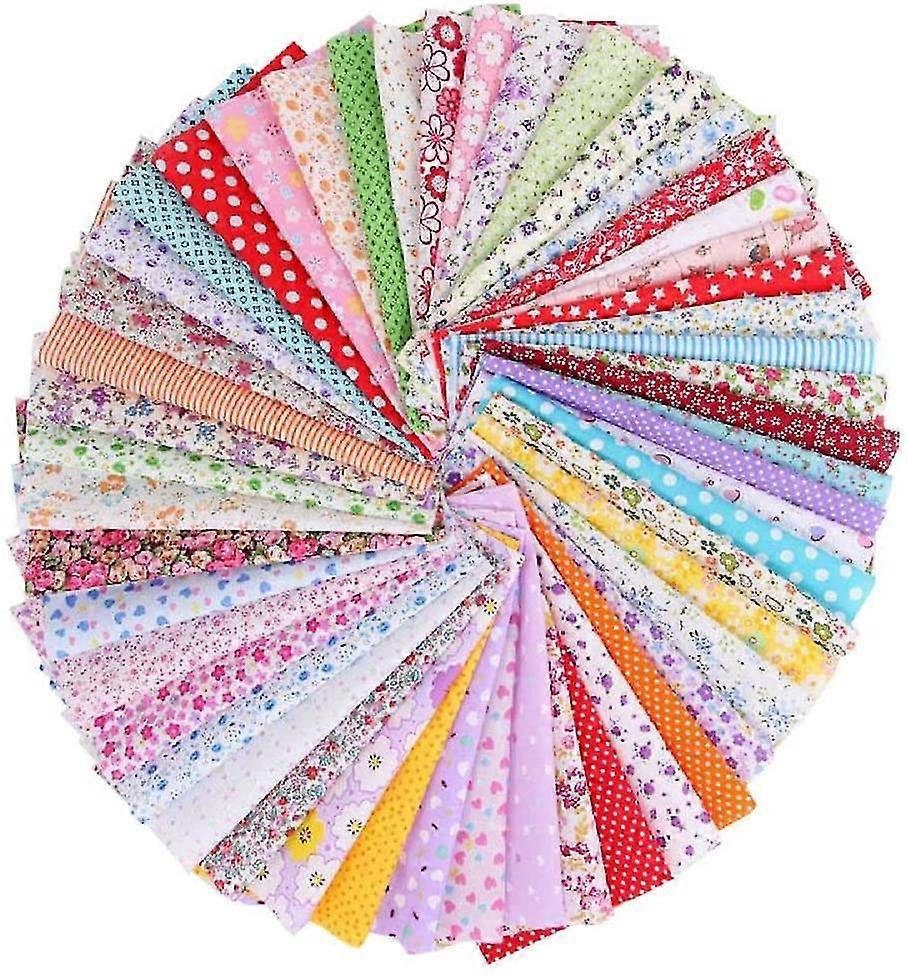 50 Pieces Cotton Fabric Fabric Packs Patchwork Fabrics,25cm X 25cm