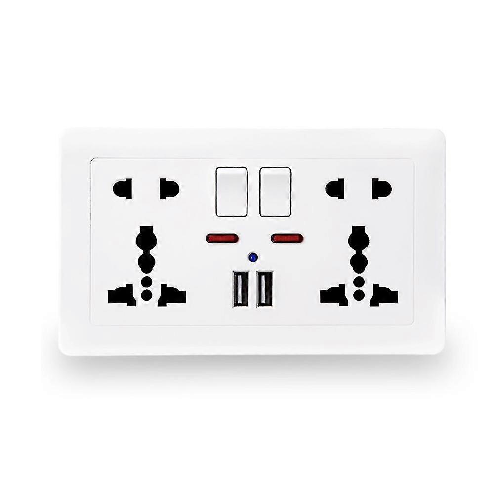 Standard Usb Socket, Embedded Panel, 2.1a Usb Port, Ac 110-250v, Wall Socket 5 Hole Outlet ,uk Plug