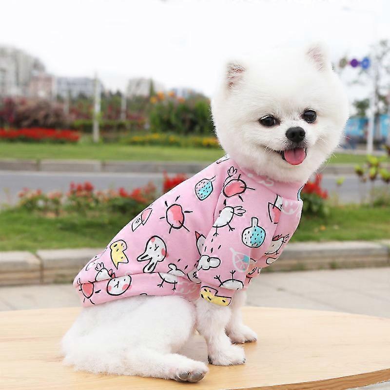 Pet Clothes, Printed Coral Winter Warm Coat