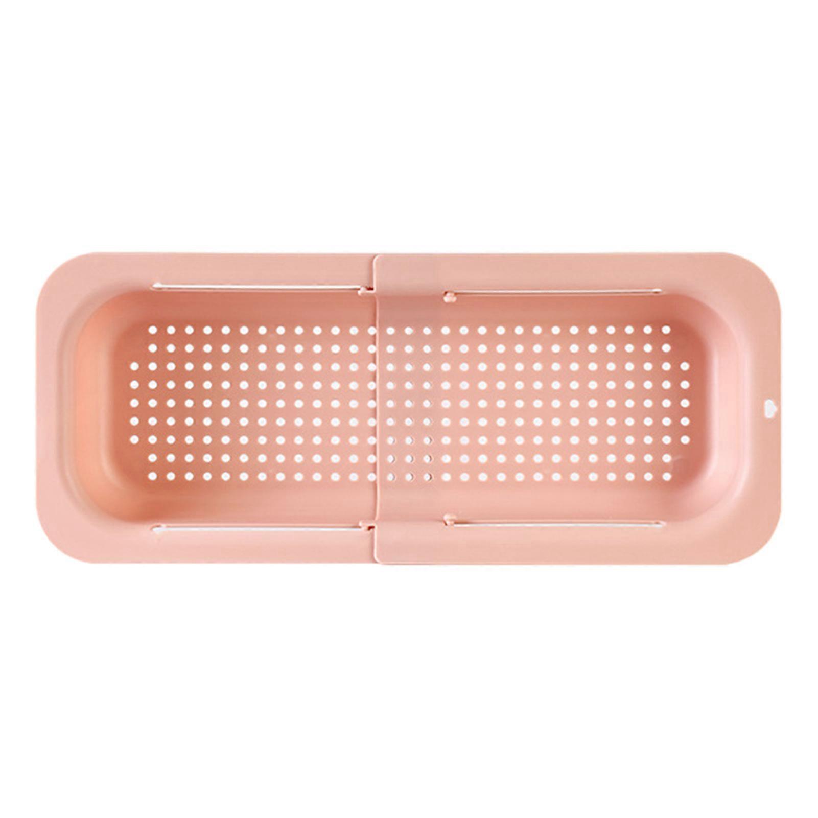 Retractable Drain Basket Over The Sink Multifunctional Grade PP Extendable Fruit Vegetable Washing Drainer Colander Strainer Bowl Tableware Container