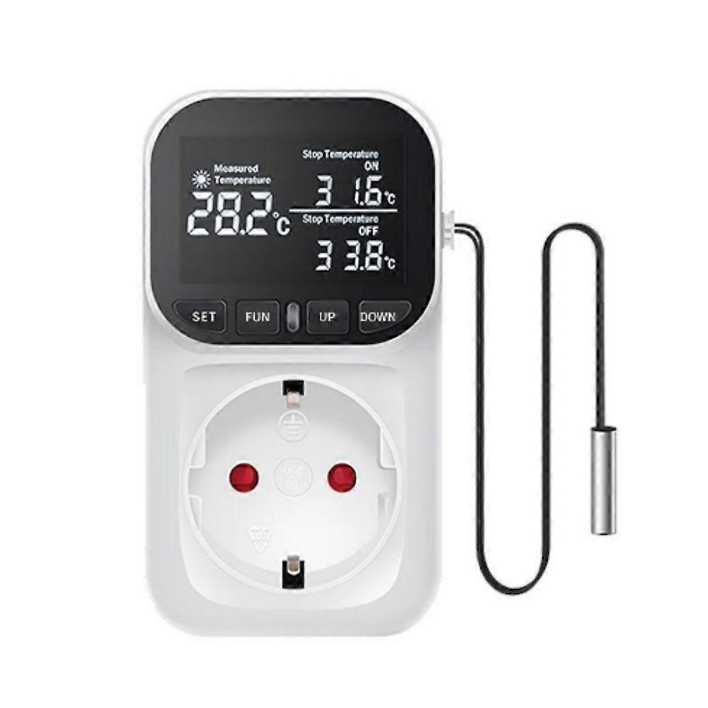 Electric LCD Digital Temperature Controller EU Plug In Energy Monitor Timer