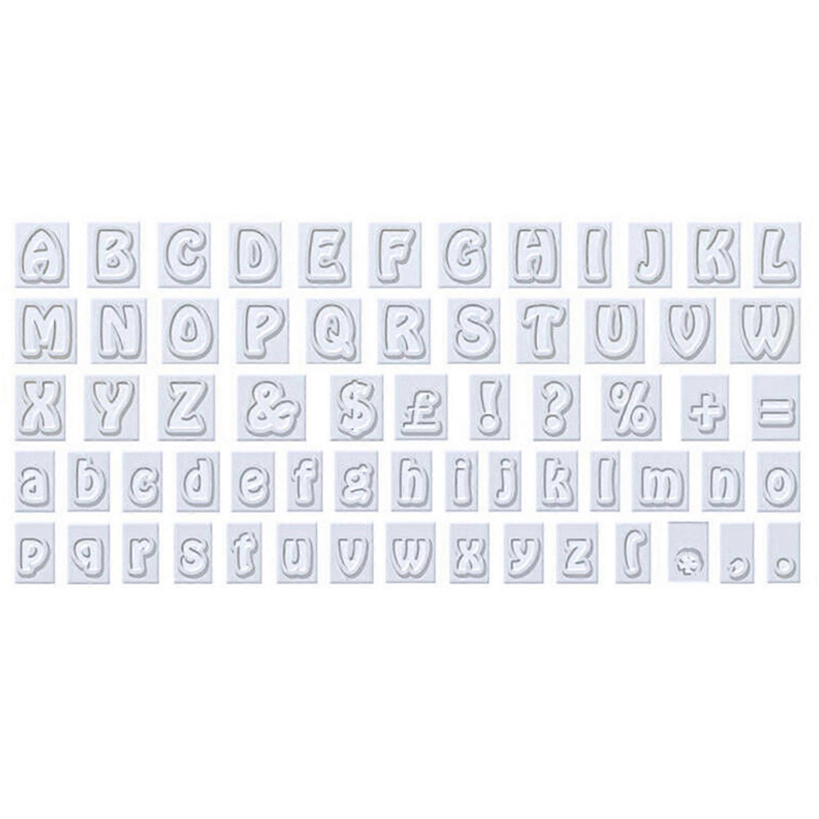 64Pcs Baking Mold Heat-resistant Non-stick Easily Demold Pastry Tool English Letters in Upper And Lower Cake Mold for Bakery KAESI