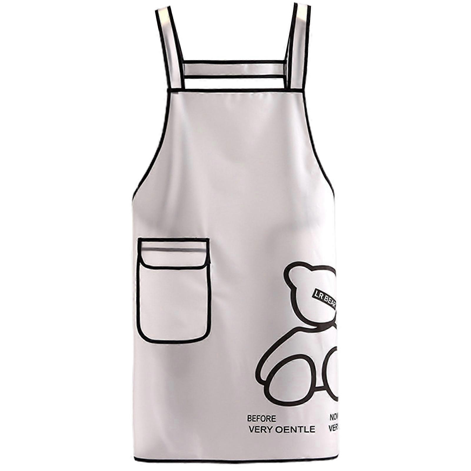 Unisex Apron Pocket Design Wipe Clean Translucent Anti Stain Waterproof Oilproof Kitchen Chef Apron for Dining Room KAESI