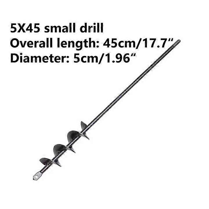 45X5CM  To Drill Bit of Spiral Double Leaf Spin Dig a Hole Drilling Soil Pile Earth Auger Drill Bits