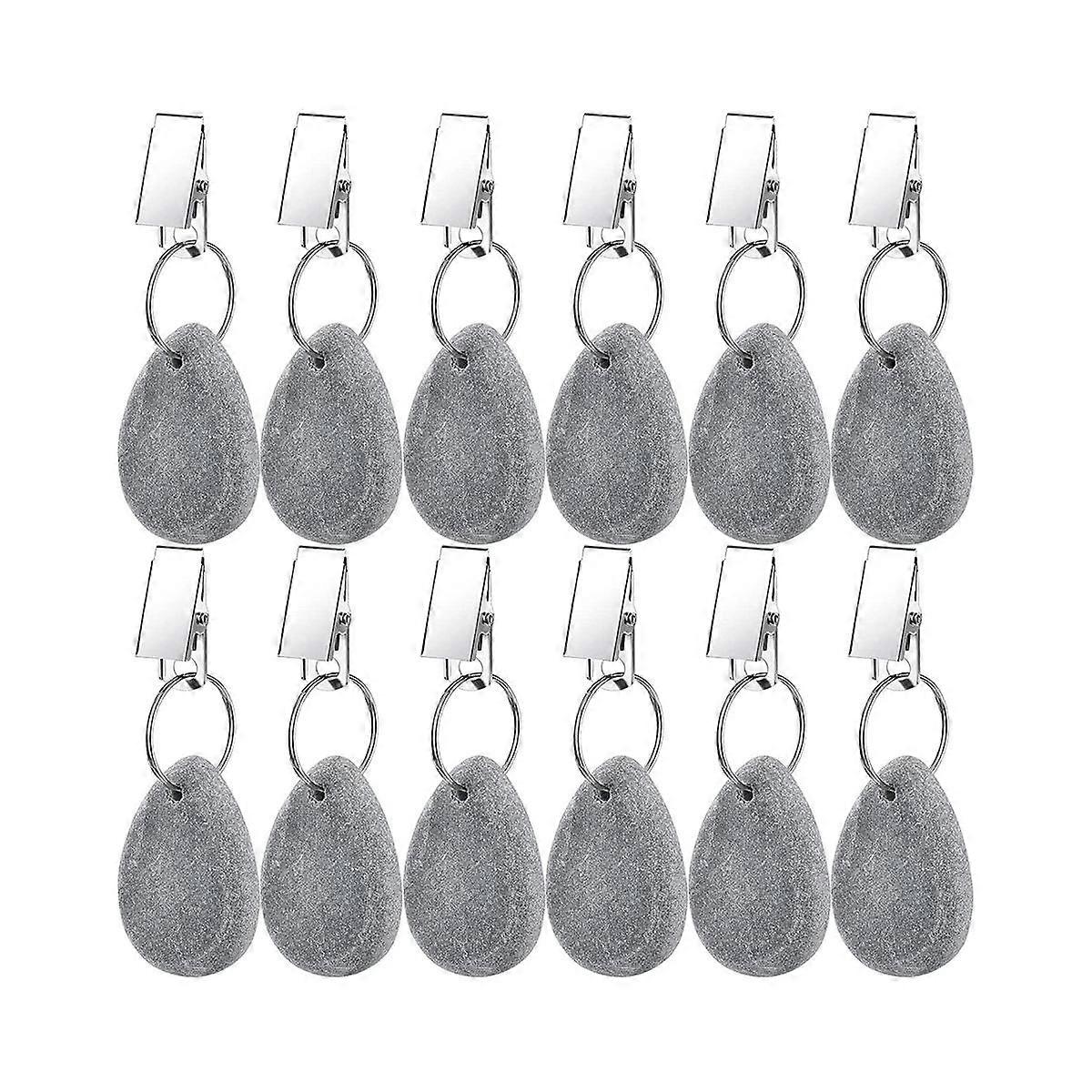 12 Pieces Tablecloth Weights Tablecloth Pendant Teardrop Shape Table Cover Weights Stone Table Weig