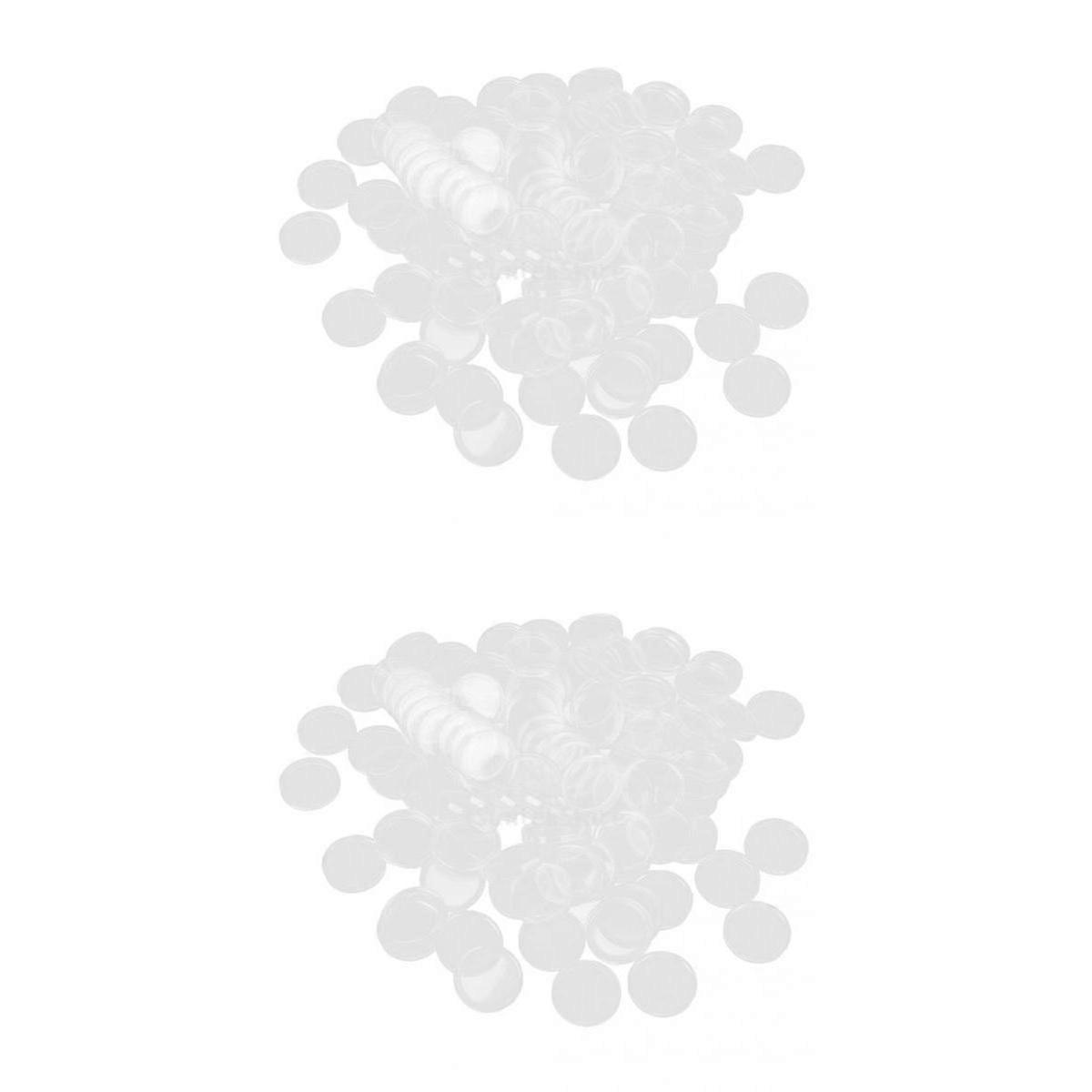 200pcs 21mm & 200pcs 32mm Clear Coin Capsules Containers Boxes Holders