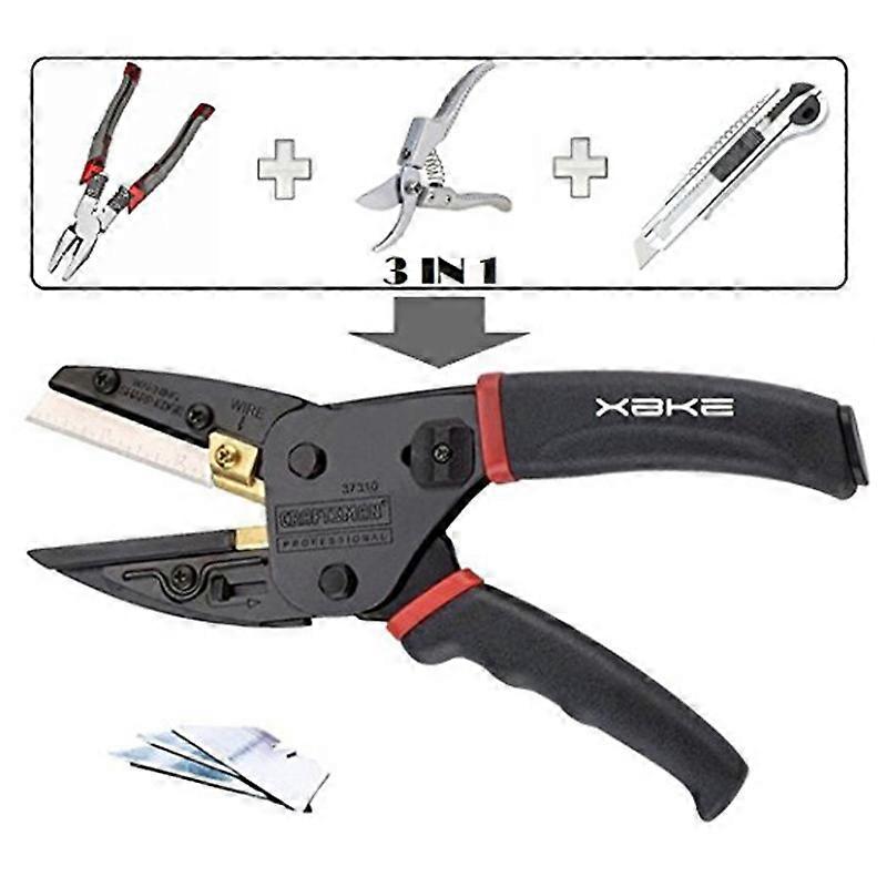 1 PC Multipurpose Heavy Duty Industrial Scissors - Scissors All Purpose Cutter Safety Lock and Thread Trimming,Non-Slip Handle Universal Cutting Tool