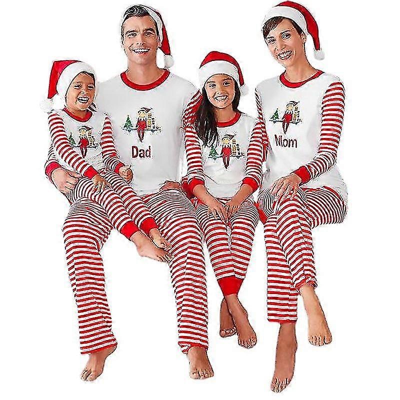 Christmas Pajamas For Family Cute Boy Print Long Sleeve Pjs Set