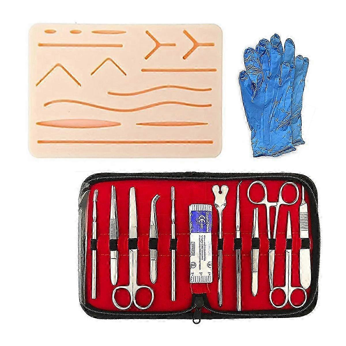 Silikon sutur kit Studenter Practice Kit Suture Practice Model pedagogisk undervisningsutstyr