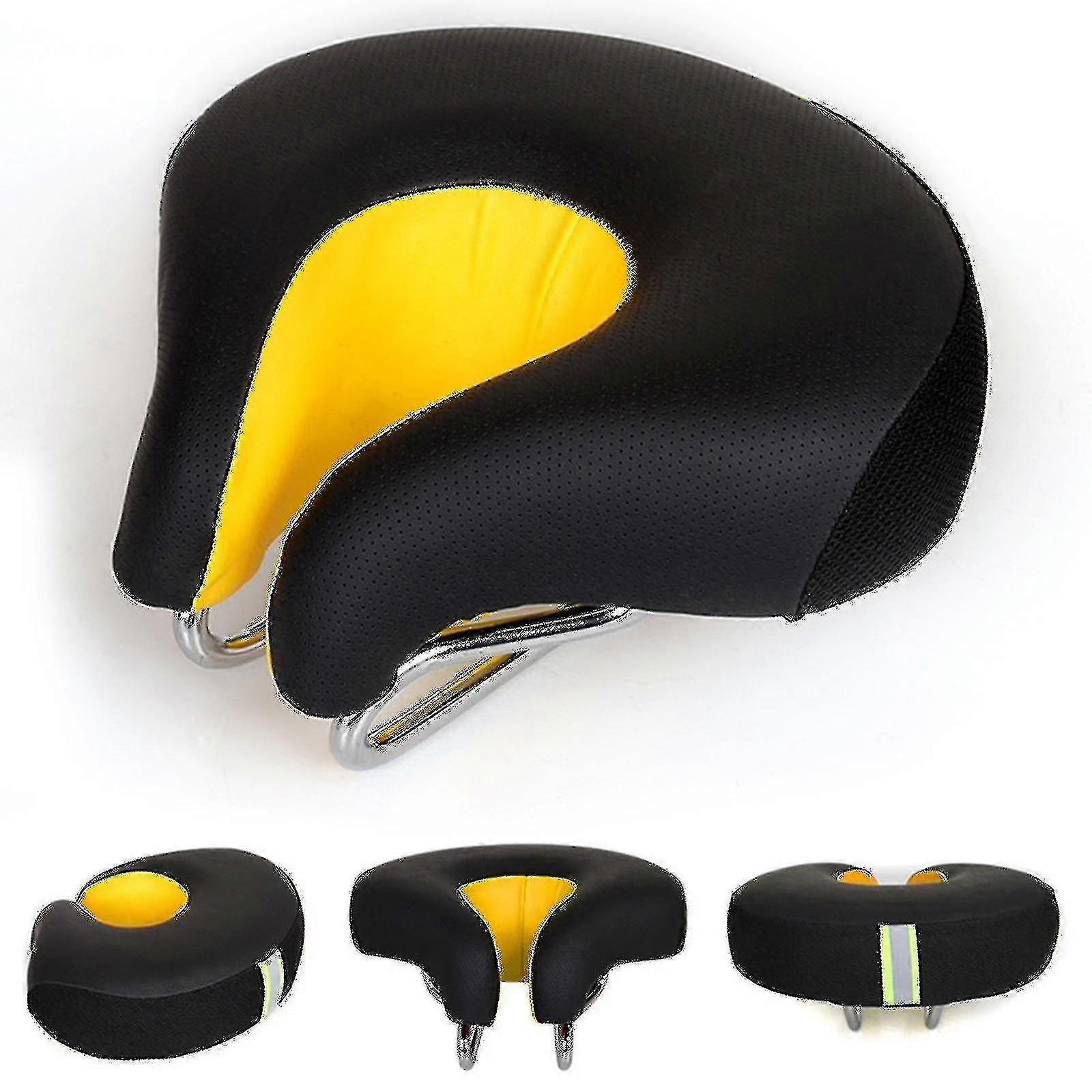 Bicycle Saddle No Nose Bicycle Saddle Mountain Bike Thickened Super Soft Cushio