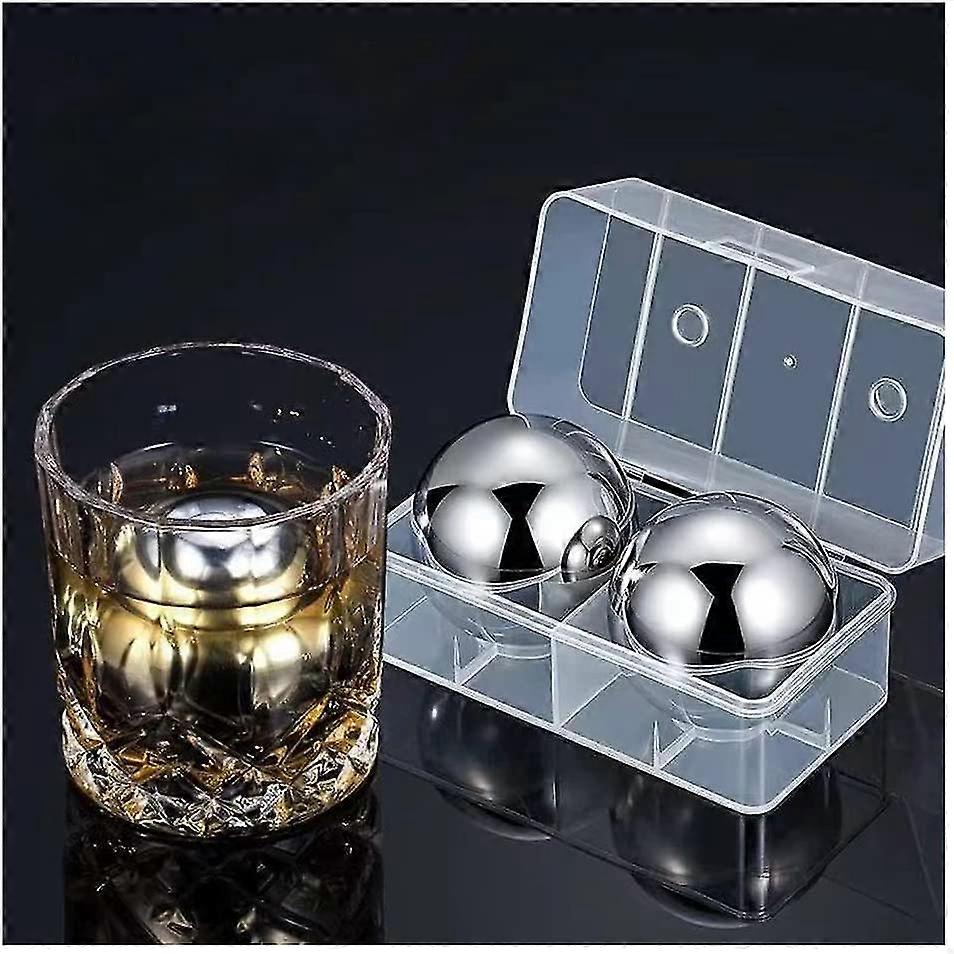 Set of 2 Stainless Steel Ice Balls - Reusable Guam | Ubuy, image size:954x954