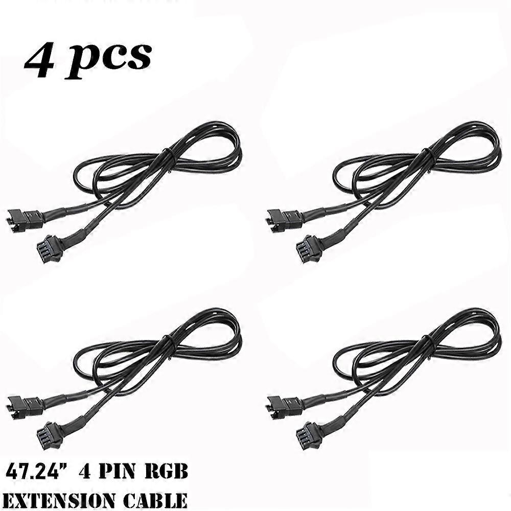 4 Pin 4ft Extension Wire Cable Connector For RGB LED Strip Rock Lights