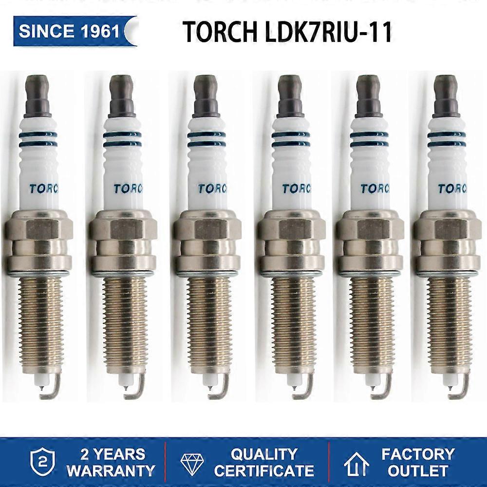 4/6/8pcs Candles Torch LDK7RIU-11 Iridium Spark Plug for LDK7RTII-11 LDK7RTC-11 LDK7RTI-11 LDK7RTIP-11 Replacement Auto Parts