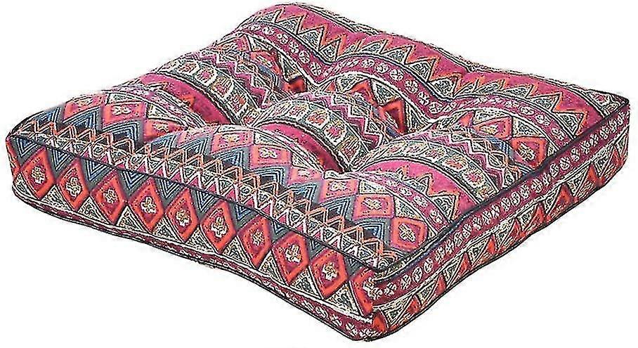 スクエアチェアクッション。ガーデンチェア用コットン厚パディングシートクッション100%