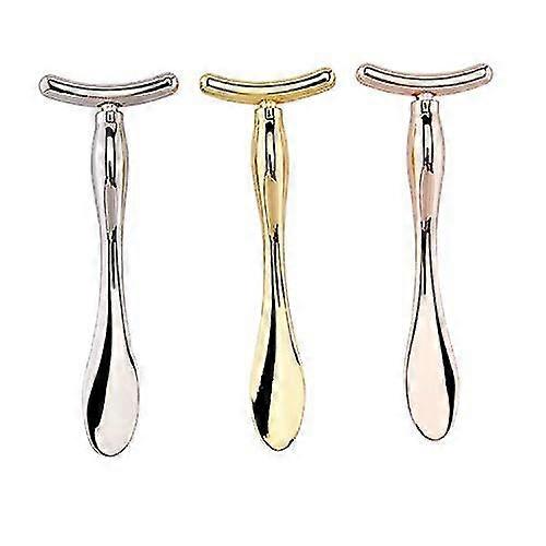 フェイシャルマッサージ用3pcsメタルアイクリームアプリケーター