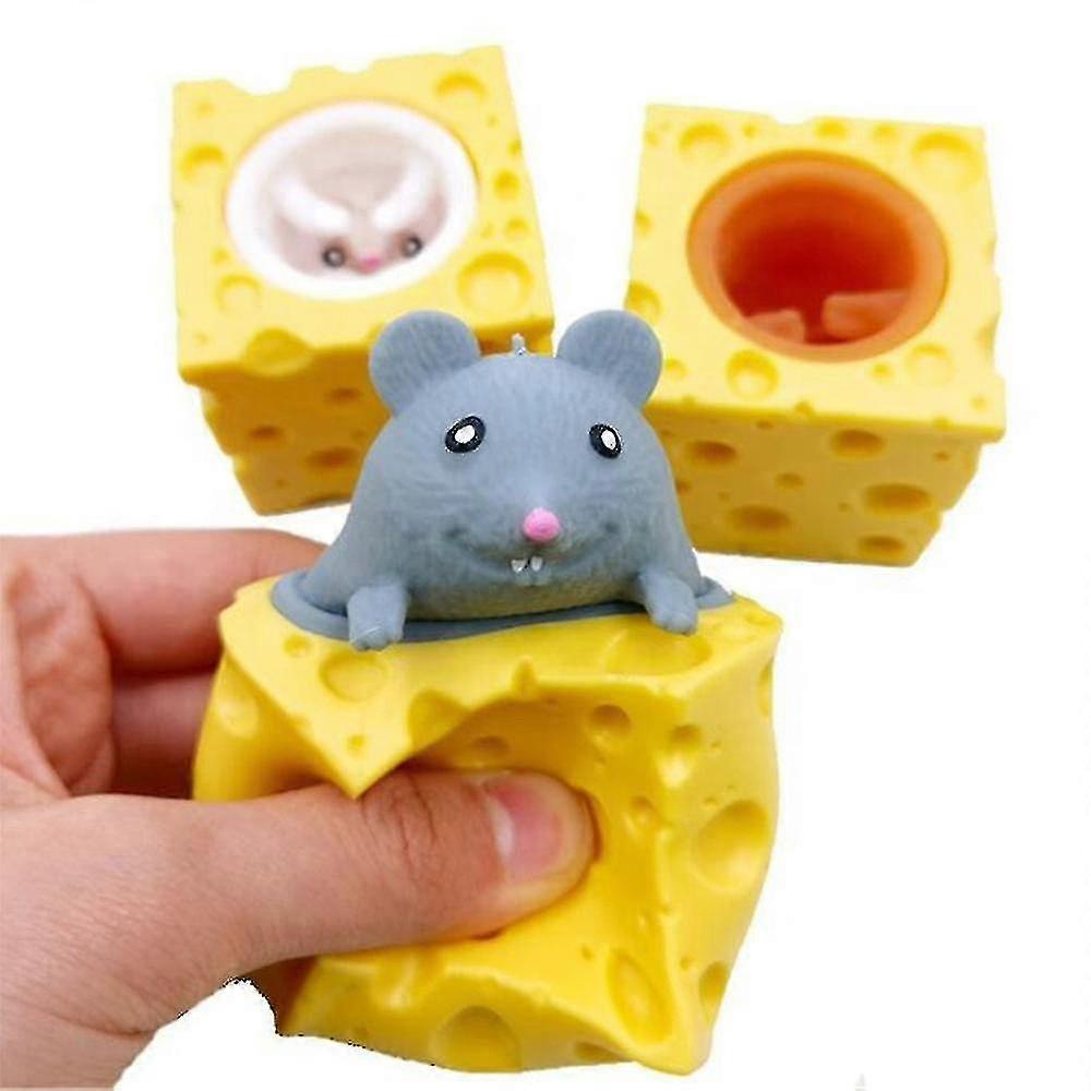 Cheese Mouse Decompression Slow Rebound Trickery Pinch Stress Relief Toy