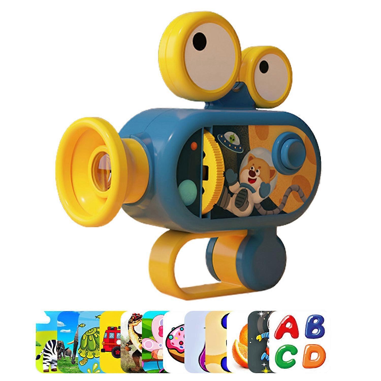 Kids Projector Toy Adjustable Projection Distance 12 Discs 96 Images Educational Learning Torch