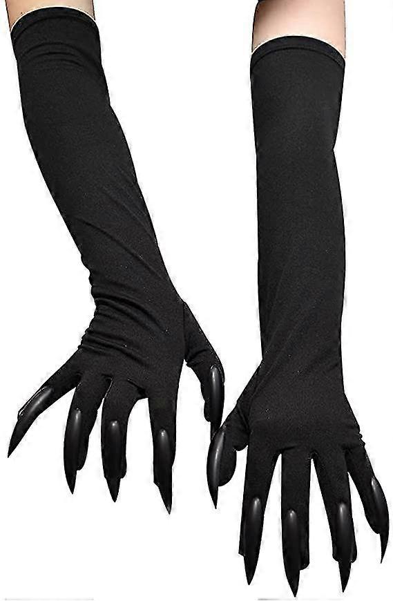 chinese dress ladies Long Black Velvet Opera Gloves for Formal Evening Dress AC1017 main image 1