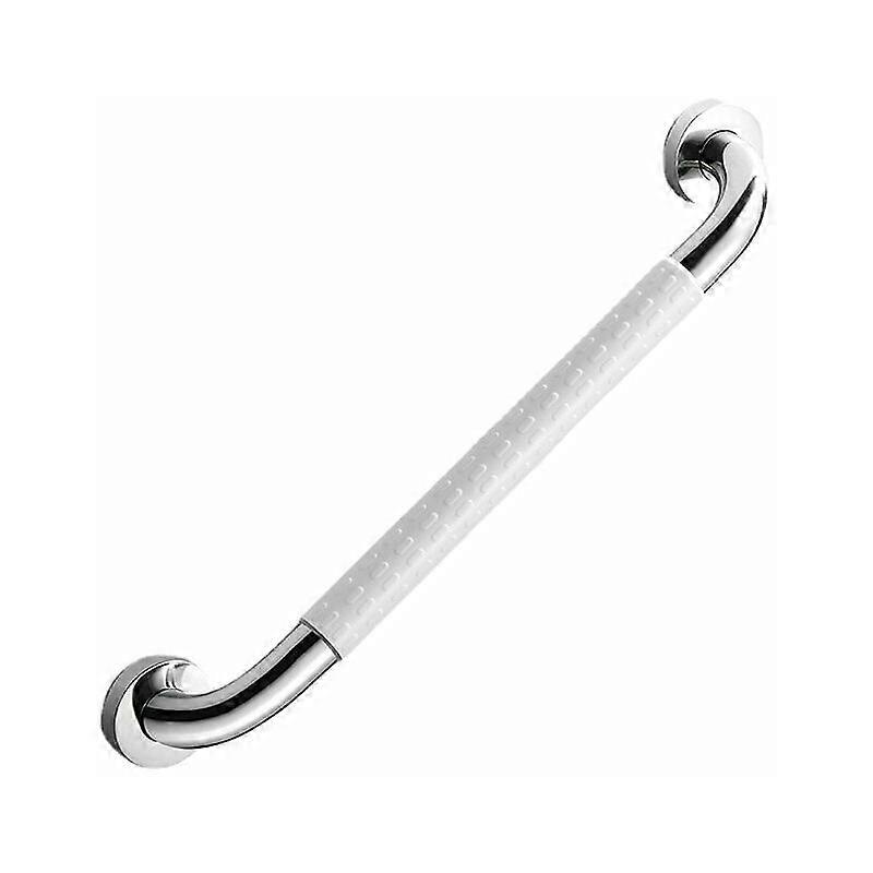 Barres d’appui de toilette, barres d’appui murales blanches en acier inoxydable 40 cm Rampe d’équilibre