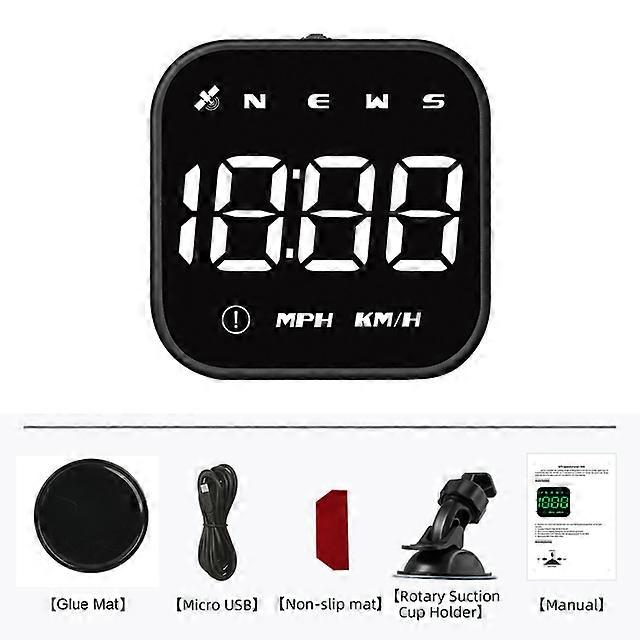 G4S GPS HUD Car Head Up Display Holder 2.5 Inch Screen Stand LED Clock Compass Speedometer  Overspeed Alarm On Board Computer