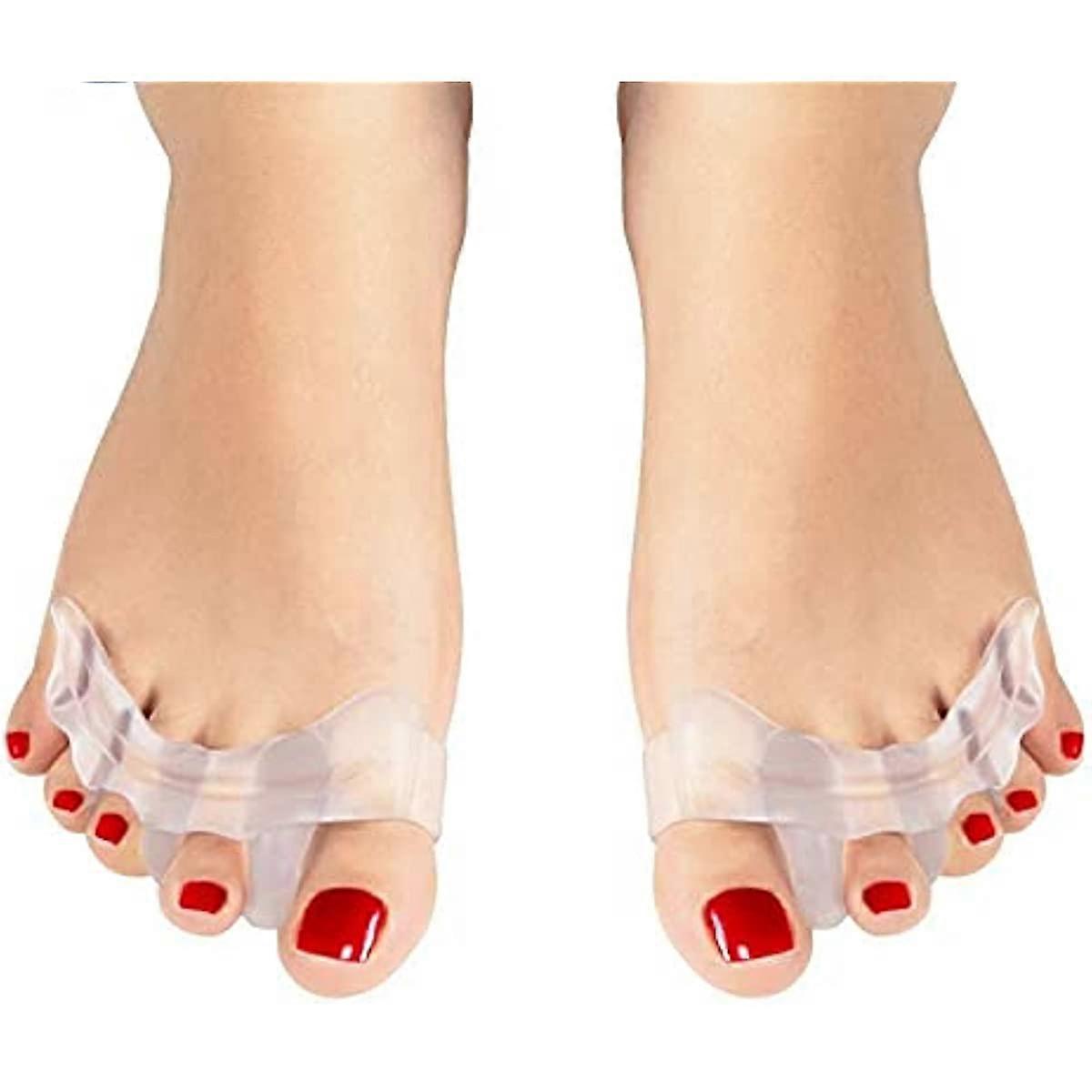 Hallux Valgus Corrector Haofy 1 A زوج اصبع القدم فاصل إصبع القدم جل المطرقة مخلب اصبع القدم الموزعة للنساء والرجال فواصل إصبع القدم لتخفيف الآلام الفورية