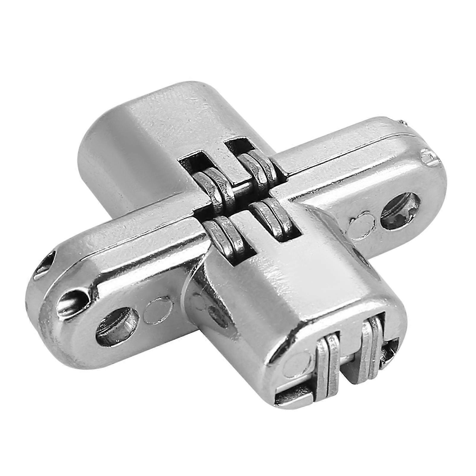 Zinc Alloy Hidden Hinges Invisible Concealed Cross Door Hinge Bearing Silver
