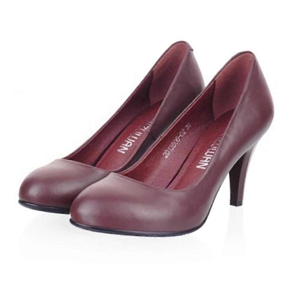 Plain Thin Shoes All-match High Heel Low-cut Round Last Plus Size