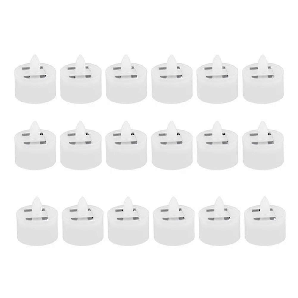 18 قطعة شموع خفيفة للشاي الشمسي عديمة اللهب في الهواء الطلق بقيادة شموع قابلة للشحن مقاومة للماء (1.5 × 1.4 × ×