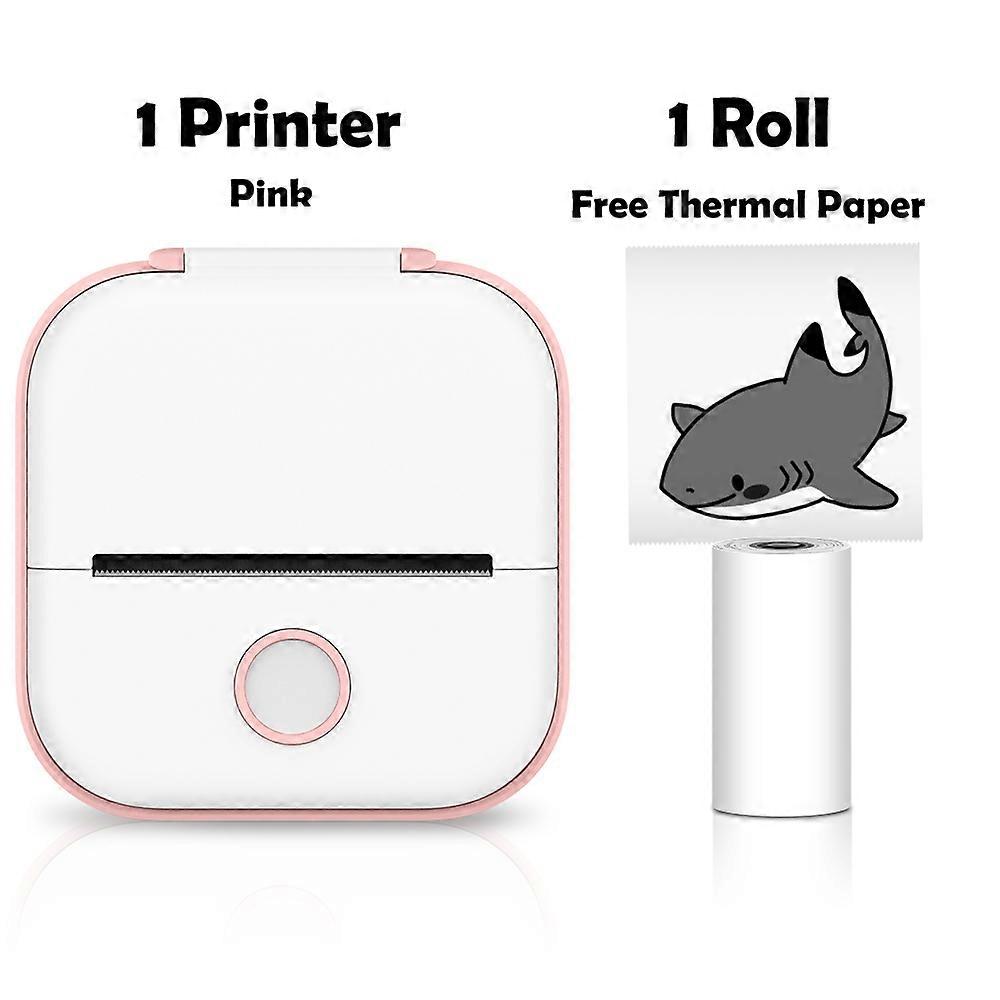T02 Mini Printer Portable Printer Thermal Printing Sticker Wireless Inkless Pocket Printer Self-adhesive Label Printer