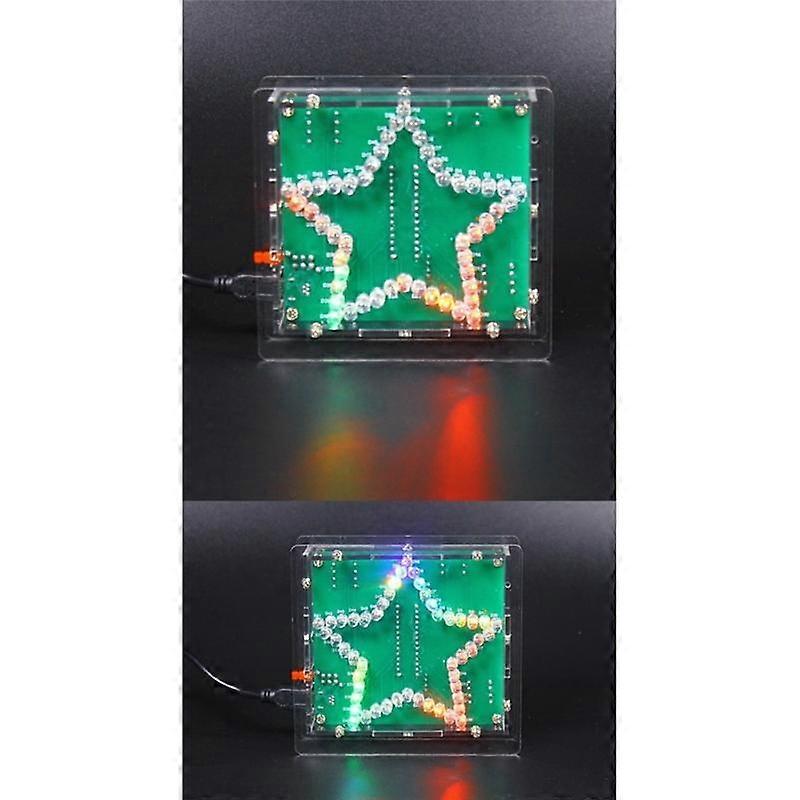 DIY Electronic Kit Soldering Suite Colorful Five-Pointed Star LED Flashing Marquee Light Circuit Bo