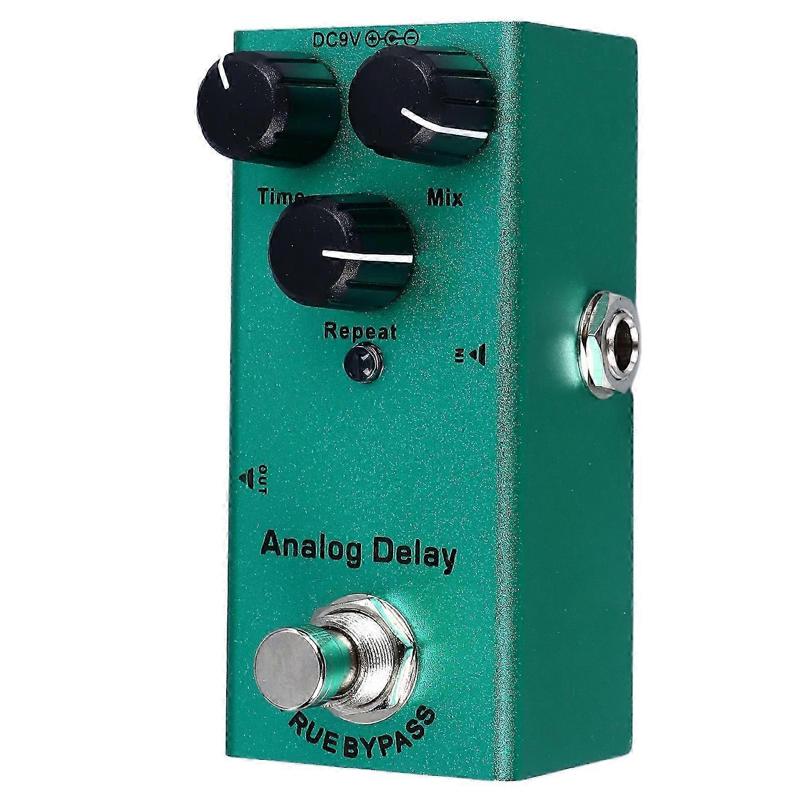 Elgitarr Analog Delay Effekt Pedal Bärbar Mini Exakt Justering Aluminiumlegering Design