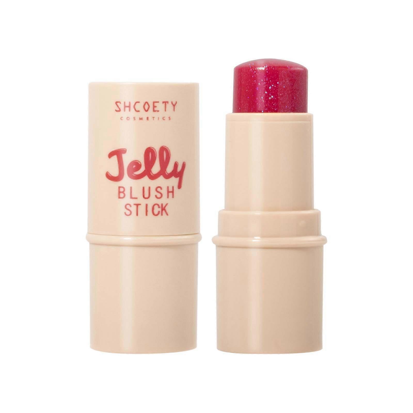 Black Friday 2024 Jelly Blush Lipstick Lip And Cheek Use 4-color Highlighter And Contouring Stick Lip Gloss Rouge Blush