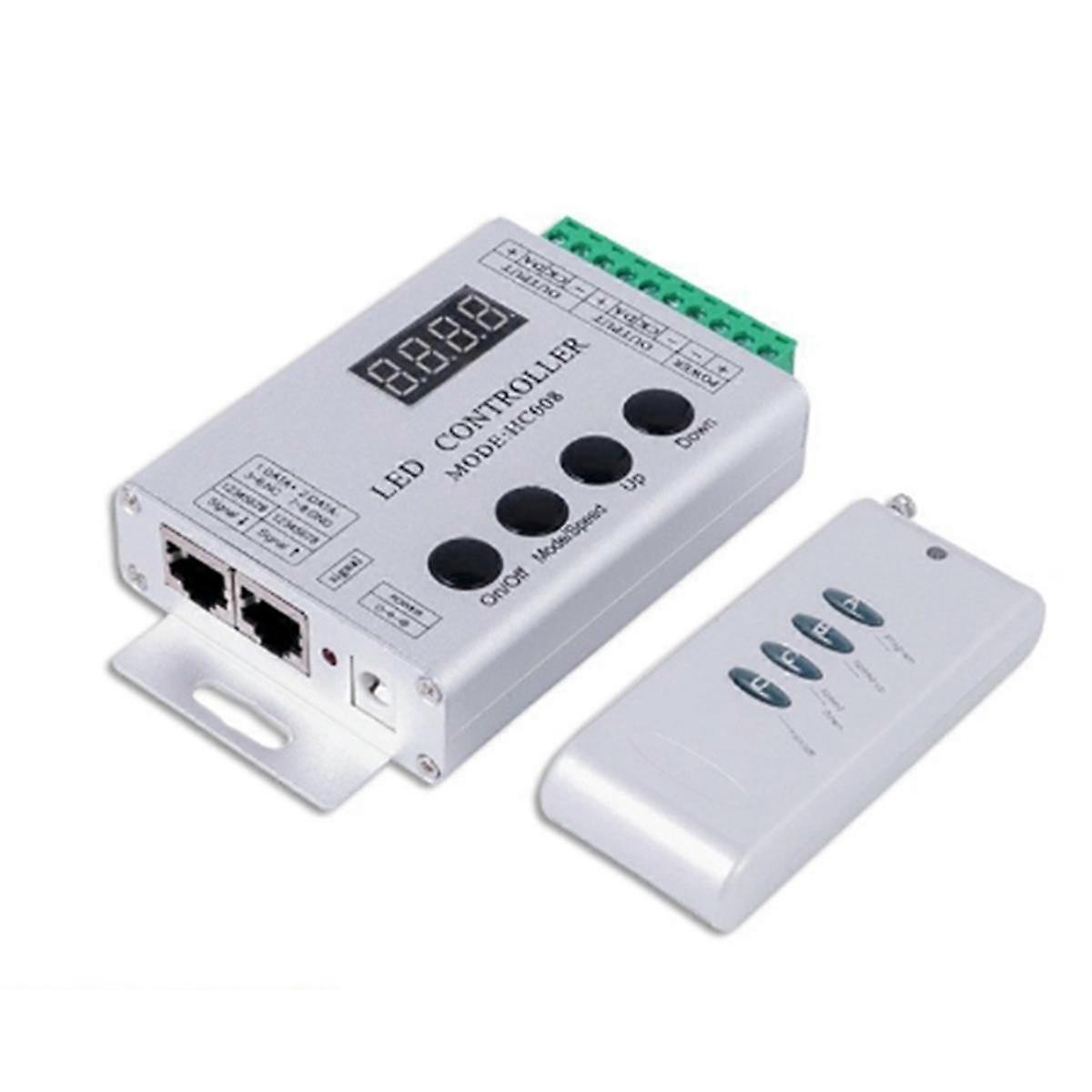 HC008 Programmable LED Controller 133 Effect Mode RF Control 2048 LED Pixel for WS2811 WS2812 RGB LED Strip Light Tape