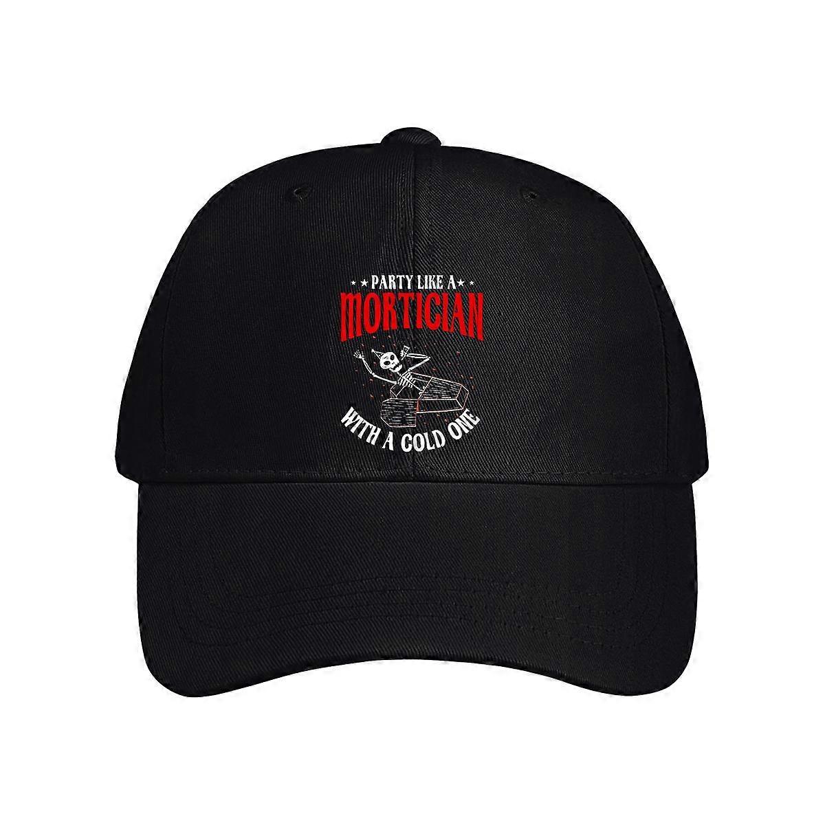 Party Like Mortician With A Cold One Baseball Cap